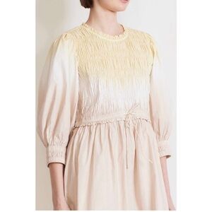 NEW Apiece Apart Aldea Smocked Mini Dress Sz S